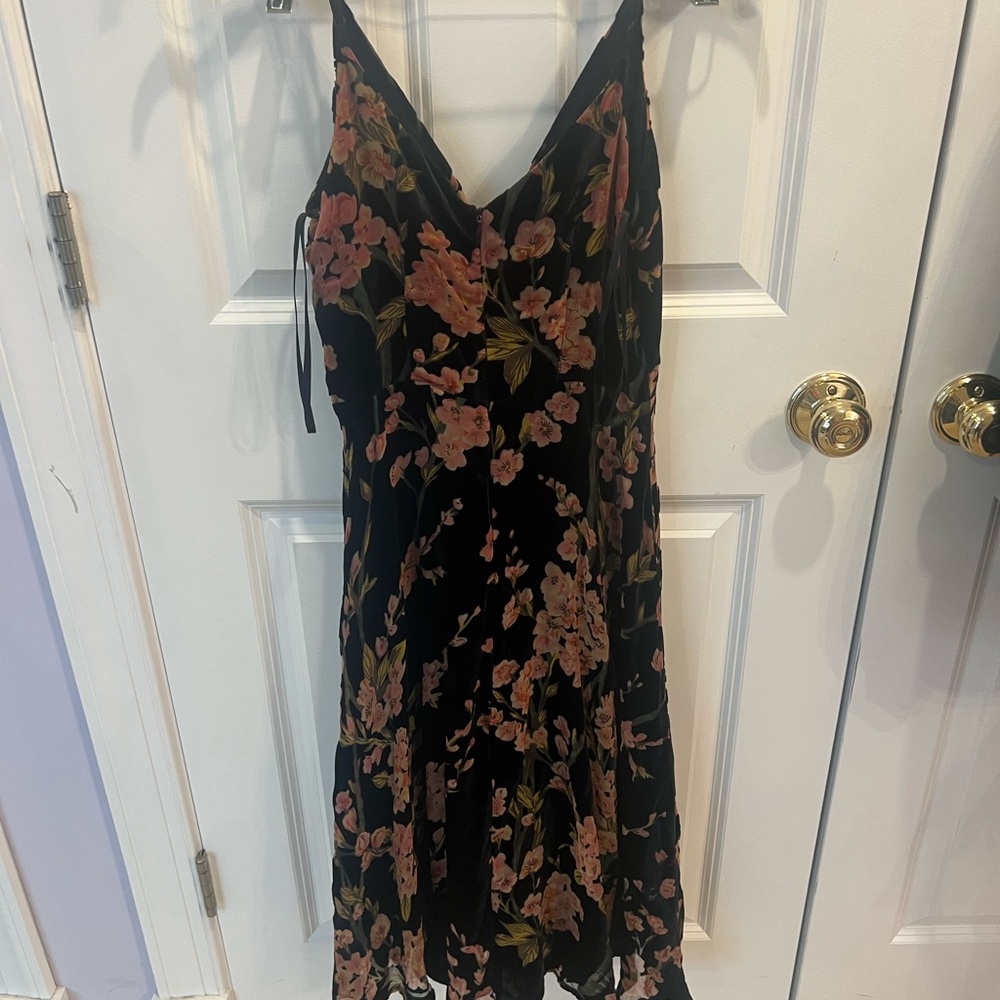 Floral Black Dress